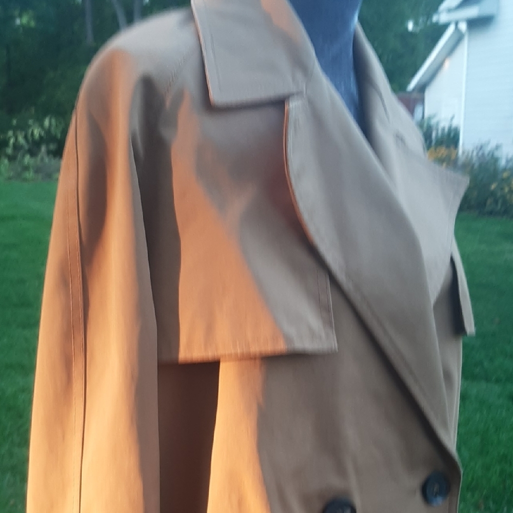 Zara NWOT Classic Caramel🟤Double Breasted Trench Coat🧡SIZE Oversized Small - Picture 10 of 14